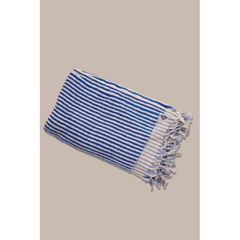 Glide Turkish Terry Towel – Blue Stripe