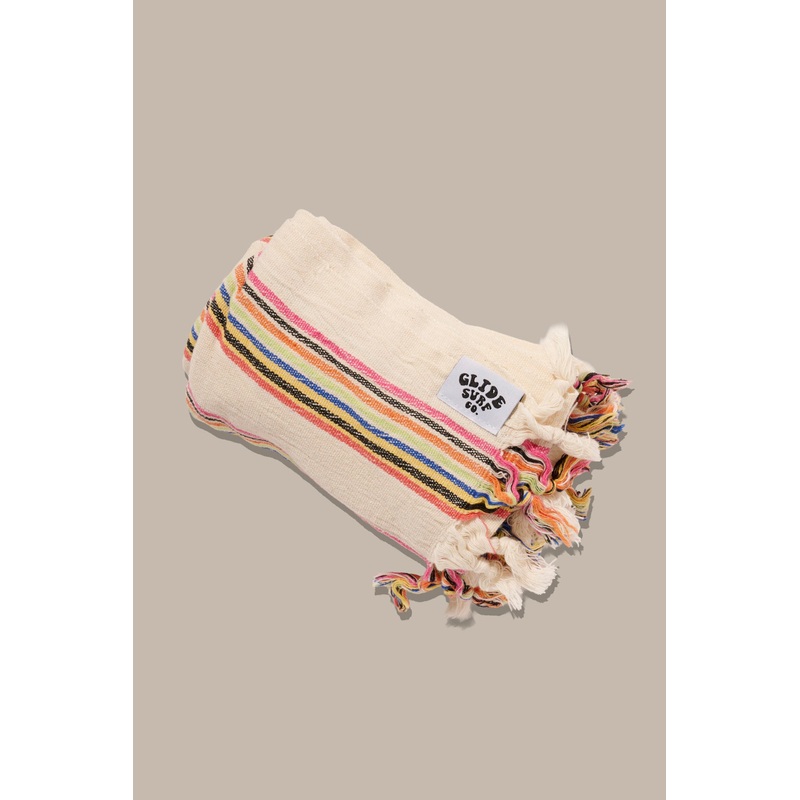 Glide Turkish Towel – Multi-Stripe