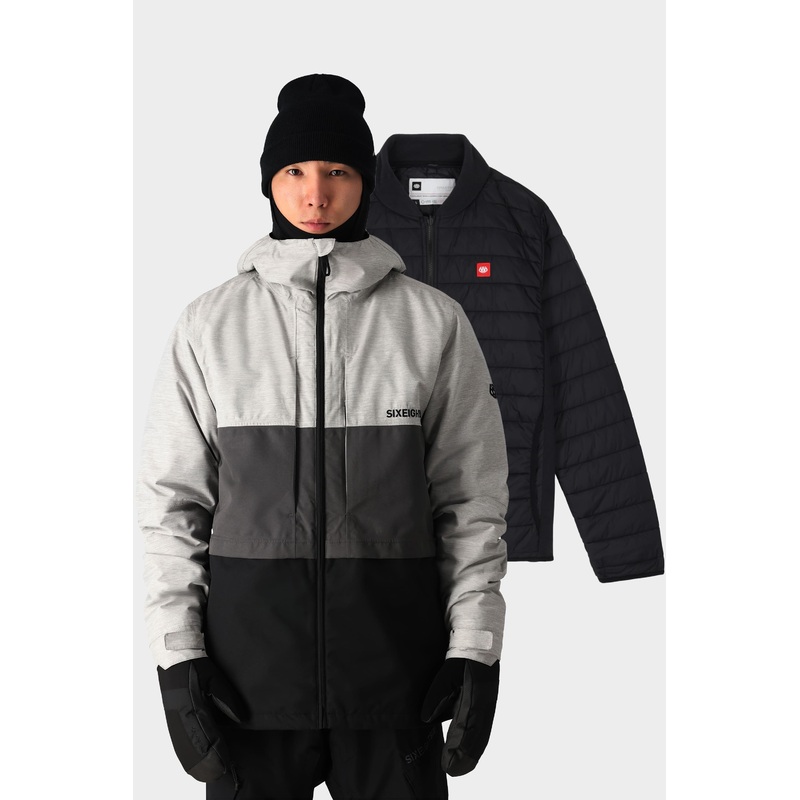 686 Mens Smarty 3-IN-1 Form Jacket – White Heather