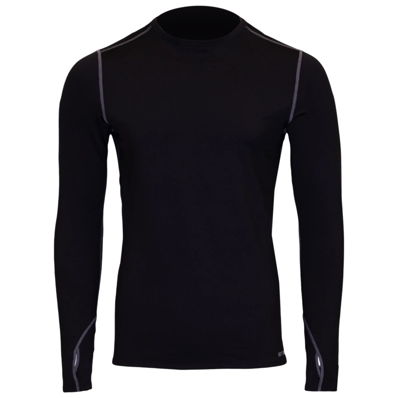 Hot Chillys Mens Micro-Elite Chamois Crewneck Baselayer – Black
