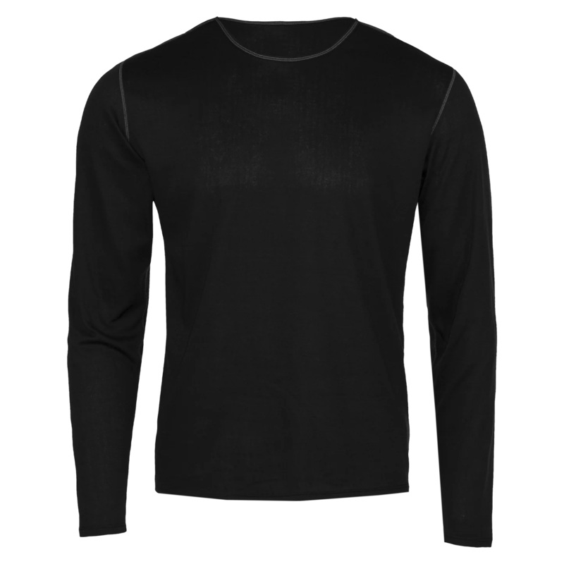 Hot Chillys Mens Pepper Bi-Ply Crewneck Baselayer – Black