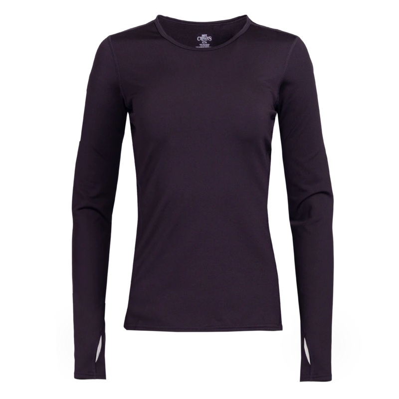 Hot Chillys Womens Micro-Elite Chamois Crewneck Baselayer – Black