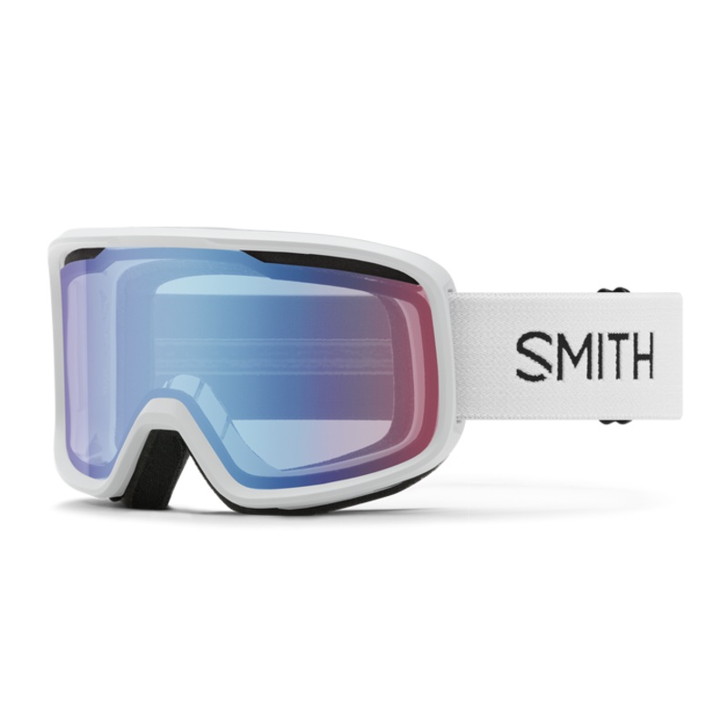 Smith Frontier Goggles 2025 – White W/Blue Mirror Lens