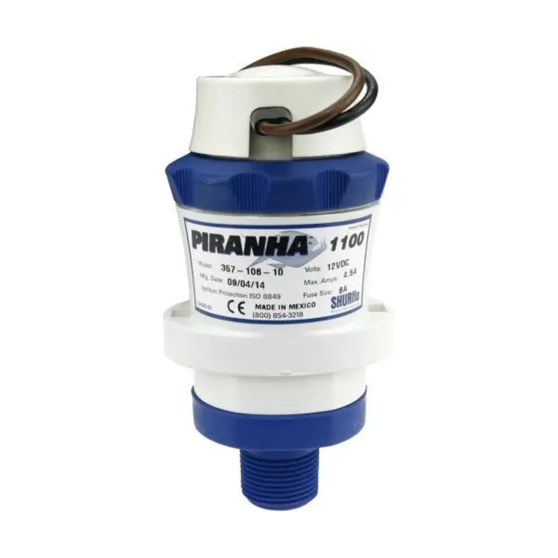 Shurflo Piranha 1100 GPH Aerator Ballast Pump 1″ – 153lbs/min