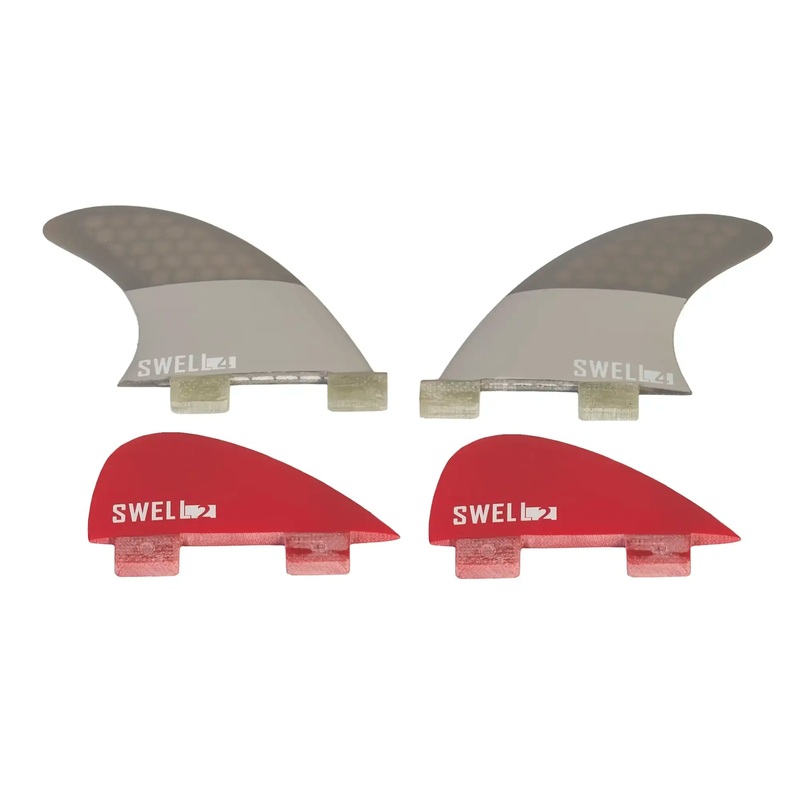 SWELL Wakesurf Fiberglass Fins – Itasca Quad Fin Set