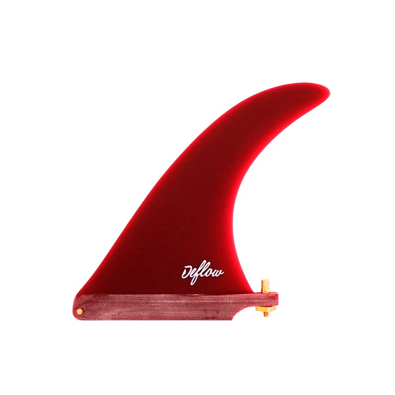 Deflow | 7.5″ Mini Cream Single Fin Red