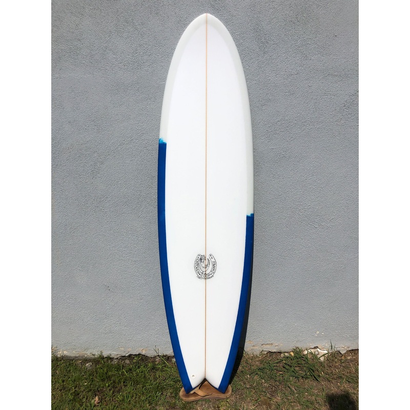 Kookapinto Shapes | 6’10” Fiddle Fish Twin Ocean Splash Bottom Surfboard