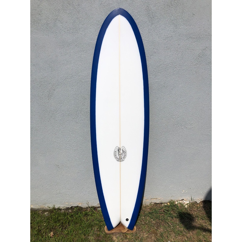 Kookapinto Shapes | 6’8″ Fiddle Fish Quad Navy Blue Surfboard