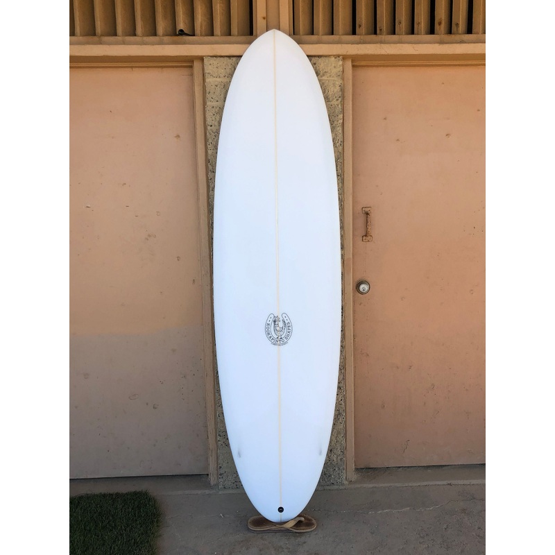 Kookapinto Shapes | 7’0″ Thin Twin Clear White Surfboard