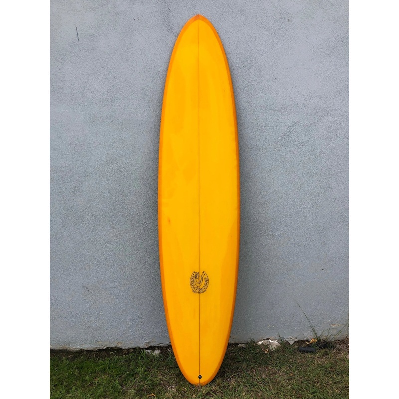 Kookapinto Shapes | Thin Twin 710″ Amber Surfboard