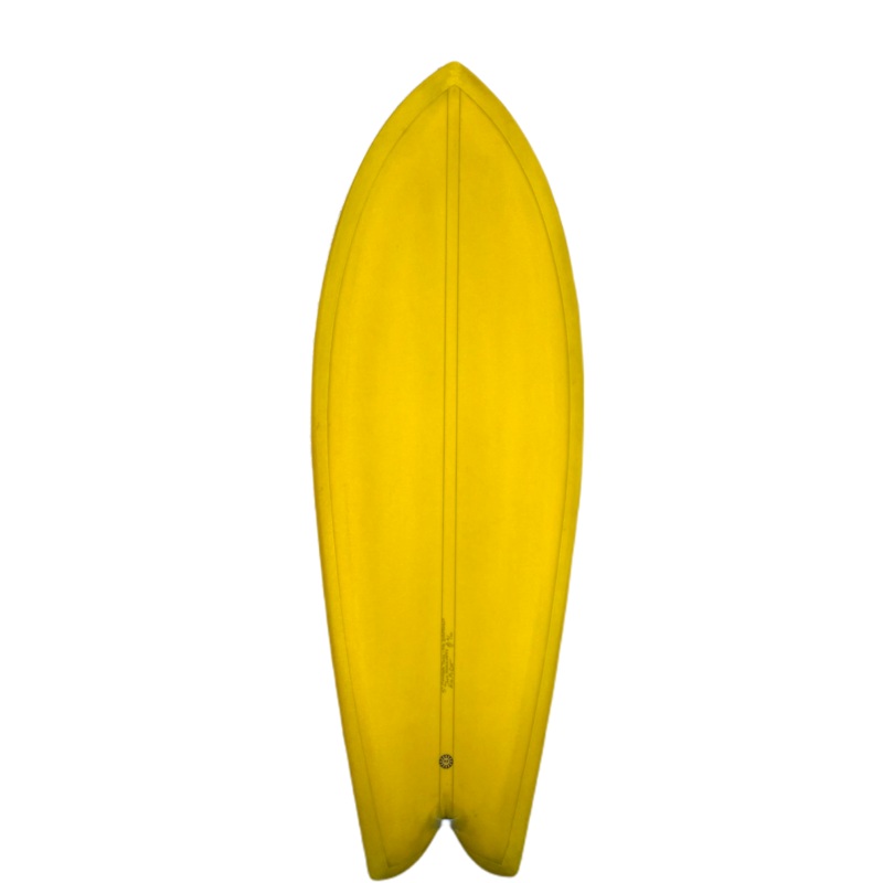 Koz McRae | Zandona Twin 5’4″ Gold & White Surfboard