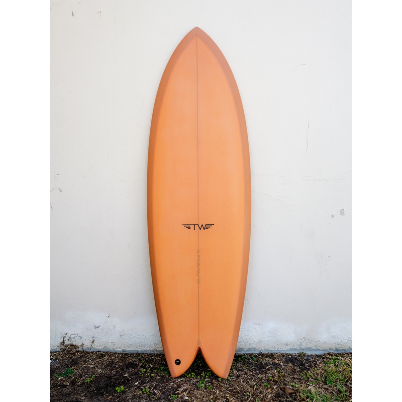 Tyler Warren | 57 Dream Fish Orange Peach Quad Surfboard