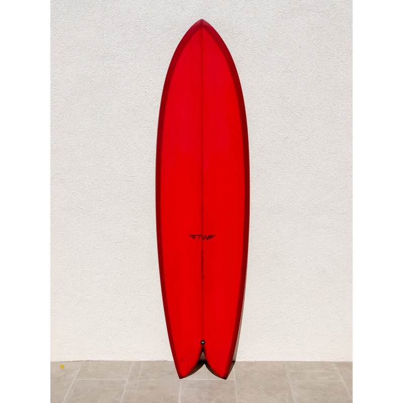 Tyler Warren | Big Fish Twin Fin 68″ Maroon Surfboard