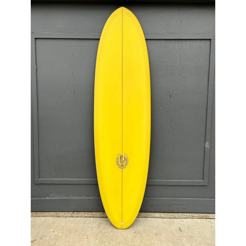 Kookapinto Shapes | 7’0″ Yellow Thin Twin Surfboard