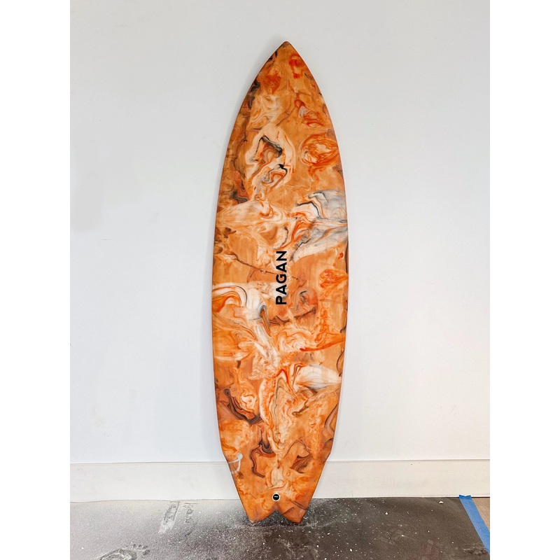Pagan USA | 5’6″ Modern Twin Custom Resin Swirl Surfboard