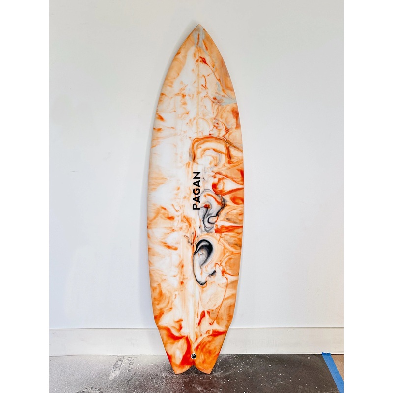 Pagan USA | 5’8″ Modern Twin Custom Resin Swirl Surfboard
