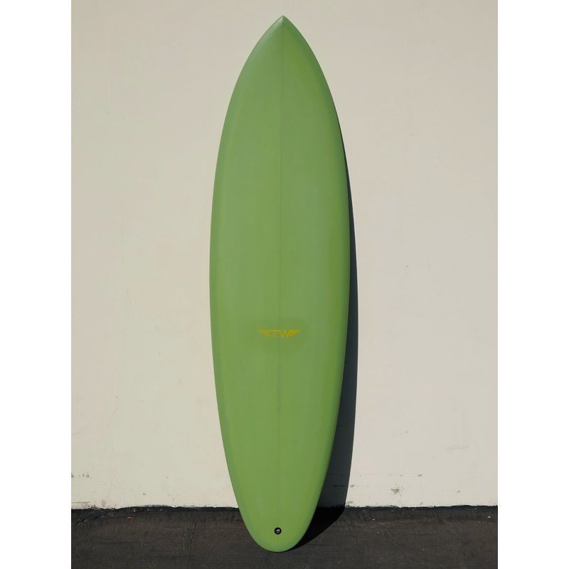 Tyler Warren | 66 Twin Pin Military Green Surfboard