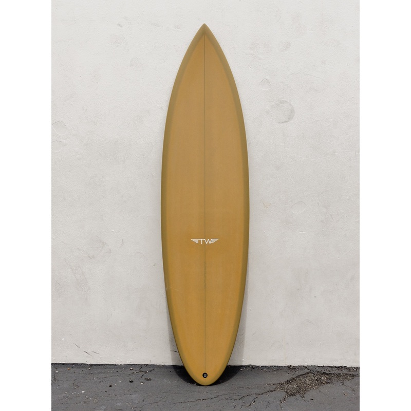 Tyler Warren | 68 Twin Pin Olive Gold Surfboard