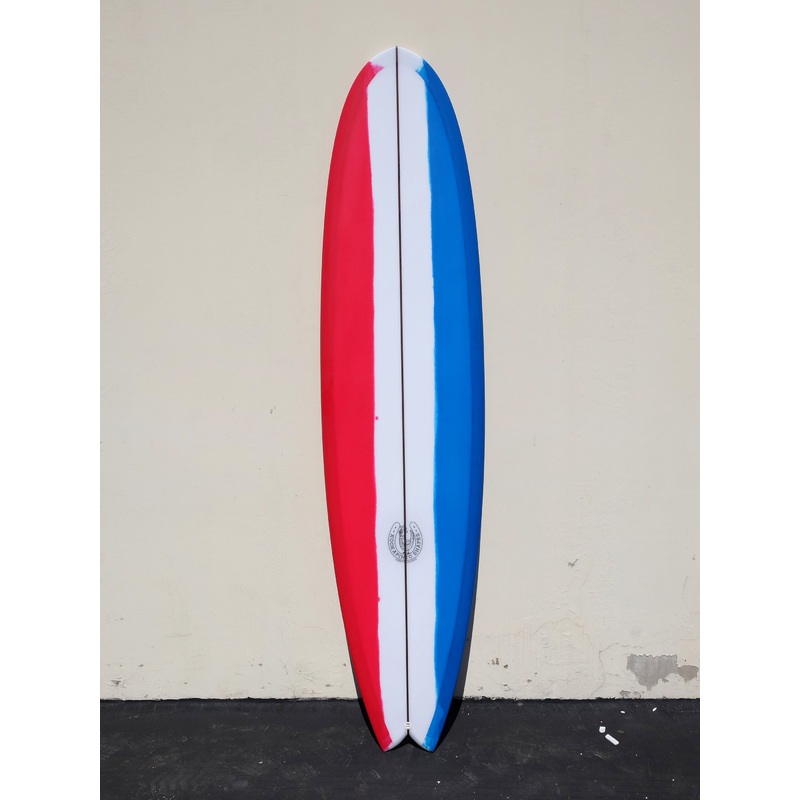 7’11” Fishy Noserider – Red White and Blue Surfboard