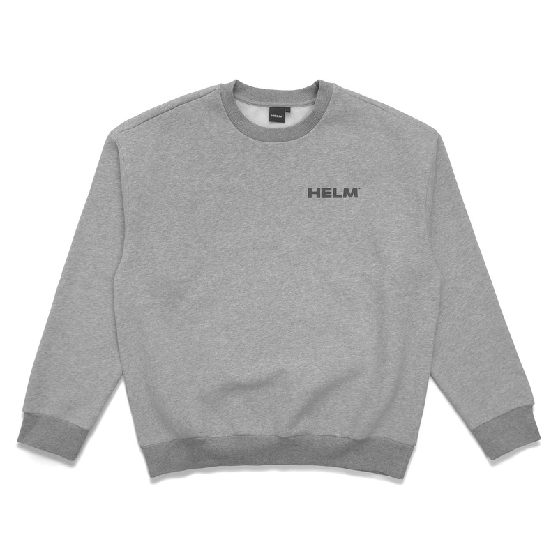 Block Logo Crew Sweatshirt – Heather Grey