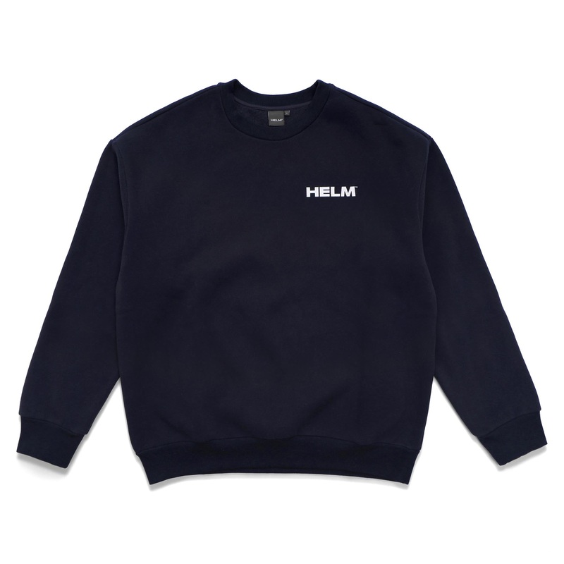 Block Logo Crew Sweatshirt – Navy