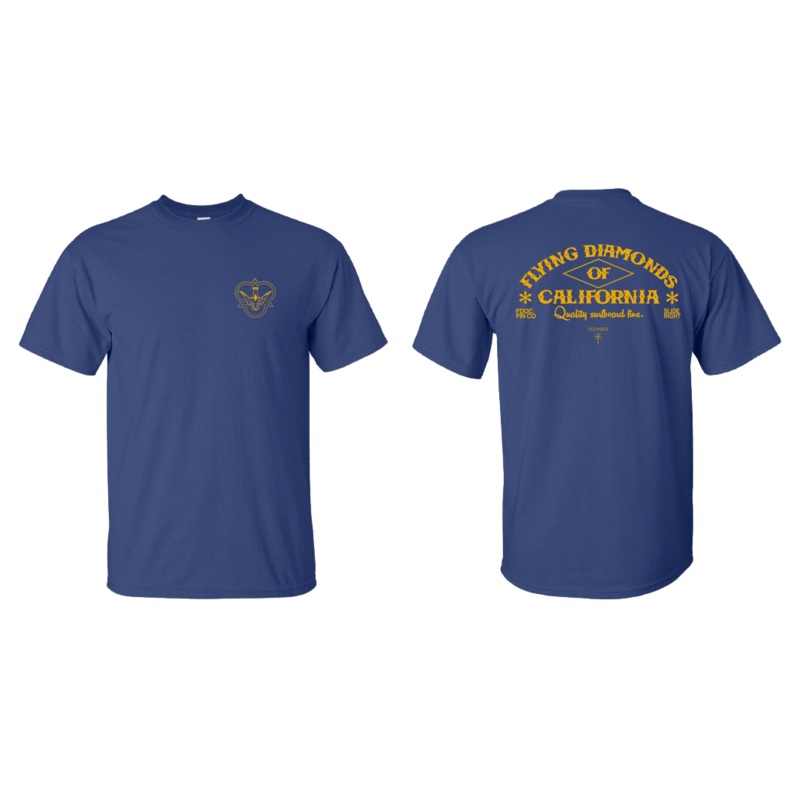 Tshirt – Navy/Orange Flying Diamonds