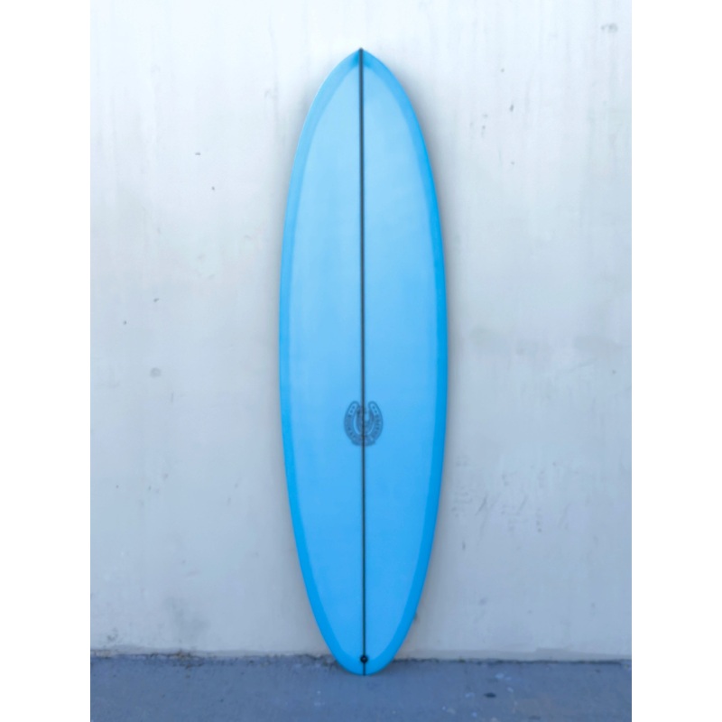 6’4″ Thin Twin Baby Blue Surfboard