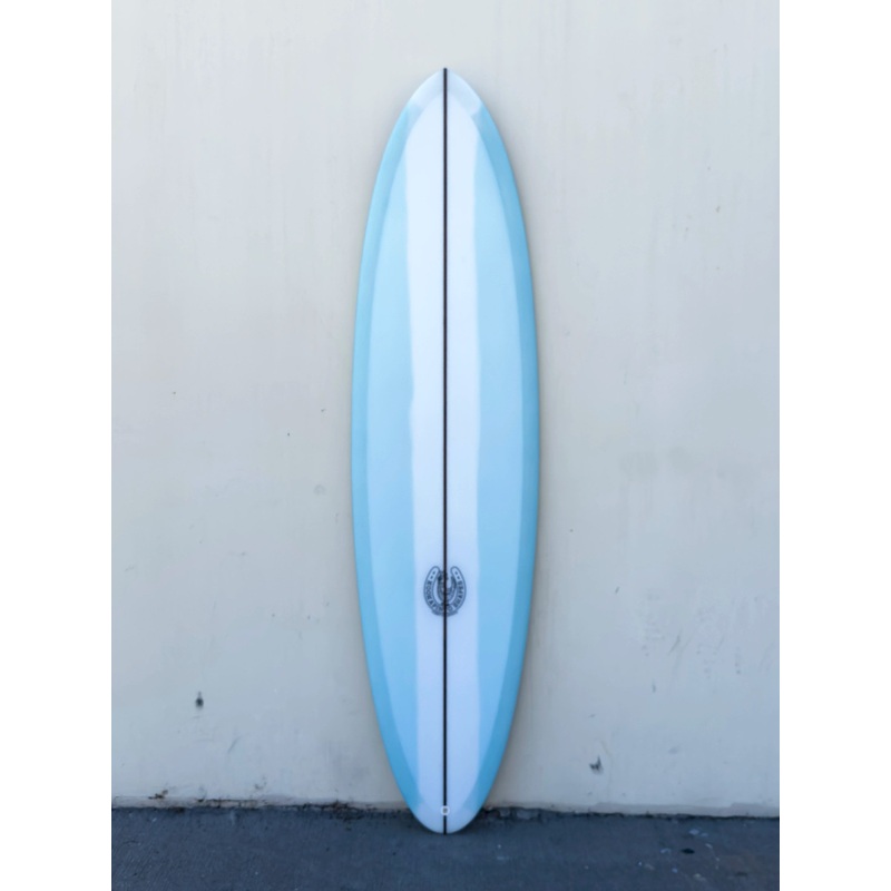 7’0″ Thin Twin – Blue Resin Pull Surfboard