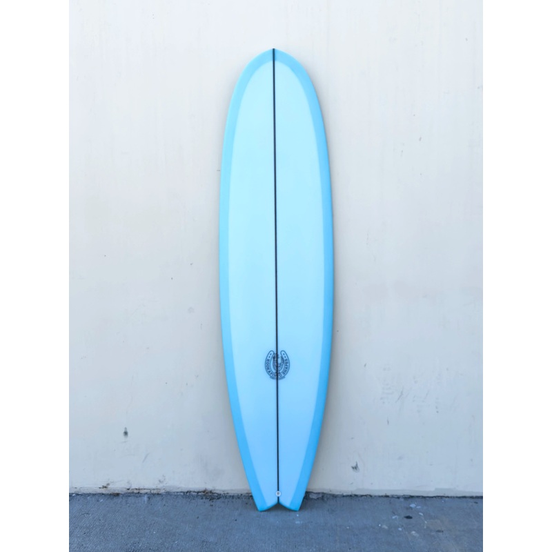 7’2″ Fishy Noserider Blue Surfboard