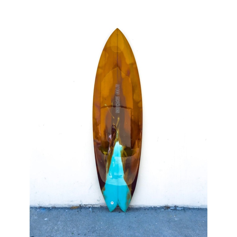 Nuevo Camino | 5’8 Talladega Twin Abstract Bronze Polished Surfboard