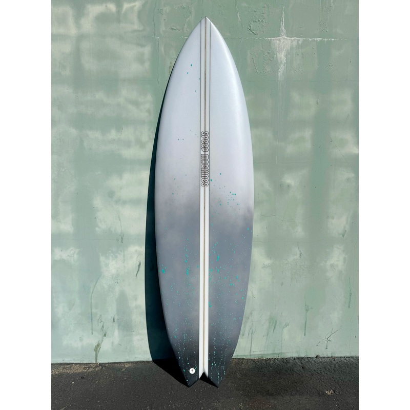 Nuevo Camino | 510″ Talladega Twin Gray Abstract Surfboard