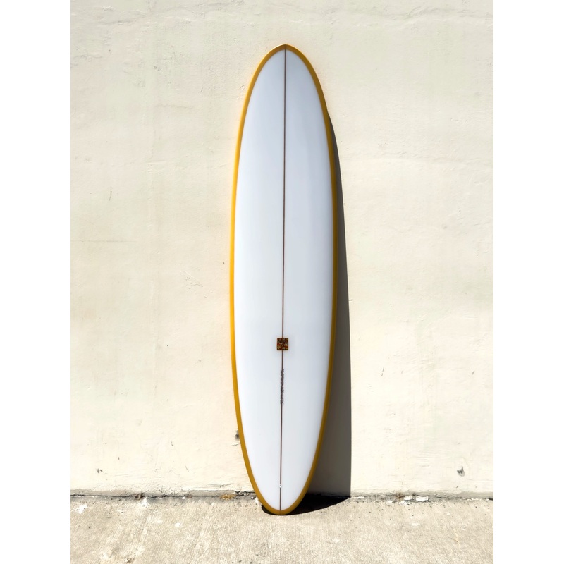Tyler Warren | Function Hull 77″ Functional Hull Cream Clear Surfboard