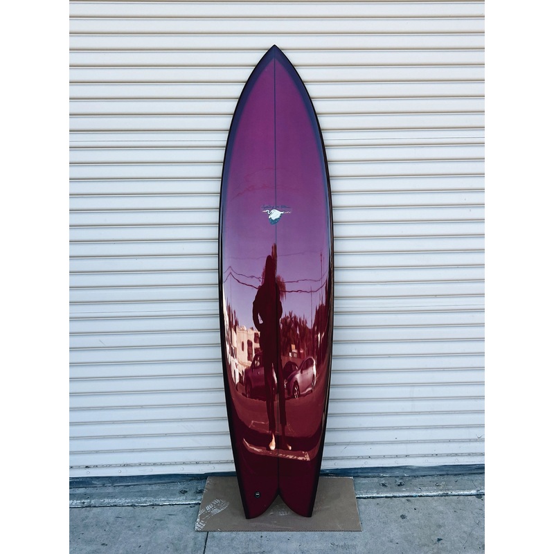 WESTON Surfboards // 7’0″ Long Fish // Beet Red Surfboard