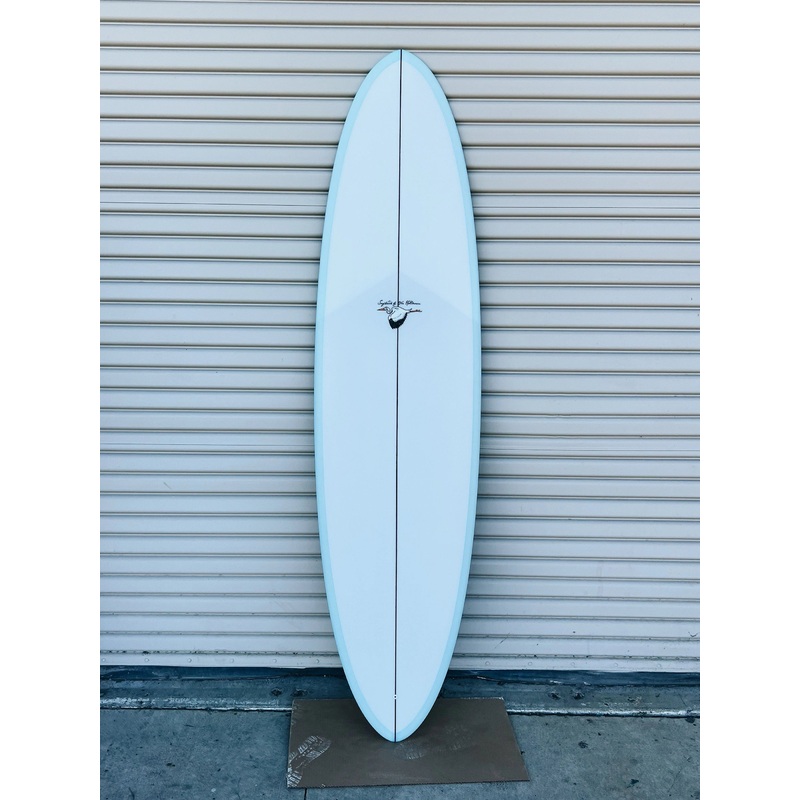 WESTON Surfboards //  7’2″ B Egg // Sky Blue Surfboard