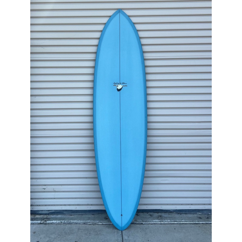 WESTON Surfboards //  7’2” Twin Pin //  Blue Surfboard
